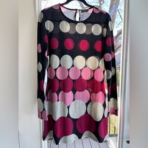 VENUS Long Sleeve Dress - Black, Pink, Cream